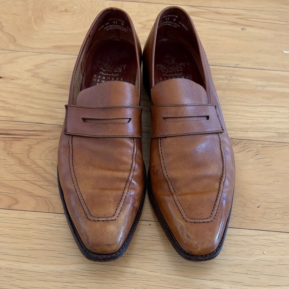 Crockett & Jones brown leather dress shoes